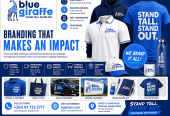 Blue Giraffe Branding Namibia | Custom Branding, & Printing